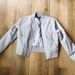Forever 21 Gray Bomber Jacket